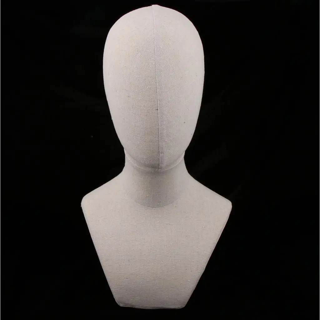 21' Canvas Block Head For Wigs Making Manikin/Mannequin Jewelry Display Head