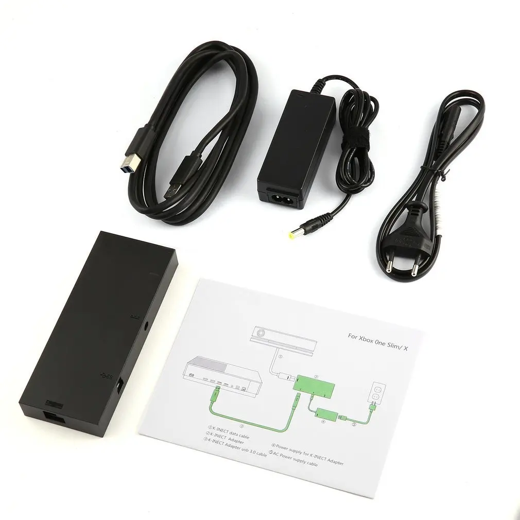 

Mini Adapter for Windows Hub Kinect Adapter For Xbox One S/X Windows 10 PC with EU US UK Plug Power Supply