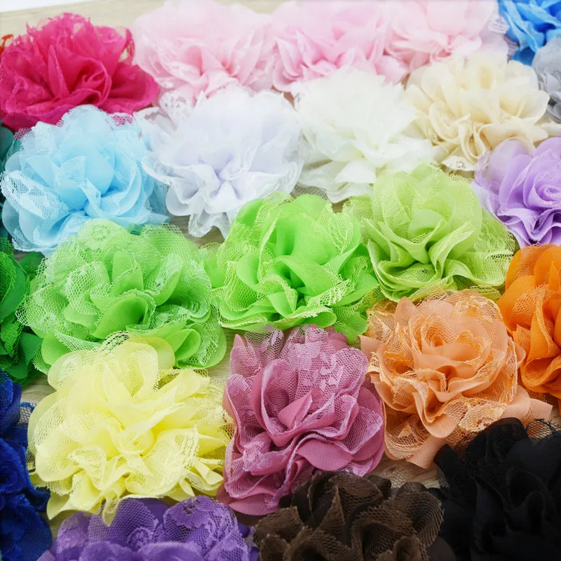3.75'' chiffon lace flower  (5)