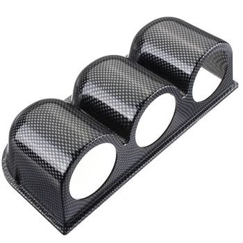 

DRAGON GAUGE Carbon 52mm Triple Dash Gauge Pod Mount Holder For Car Gauge
