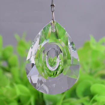 

320pcs 38mm Gorgeous Crystal longan Glass Hanging Crystal Suncatcher Prisms For Wedding Christmas Decoration