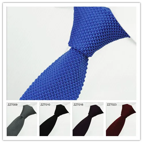 

Fashion Classic Business Wedding Party Casual Ties For Men Acrylic Knitted Striped Necktie Flat Narrow Neckwear