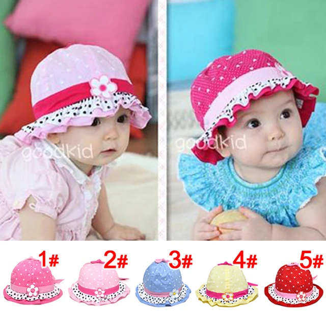 wholesale 10 piece/lot summer Baby Cap Lovely girl's gift baby hats