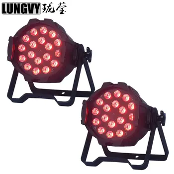

Free Shipping 2pcs/lot 18x10w 4in1 RGBW LED Par Light LED DMX Stage Lighting Effect KTV Bar Club Wedding DJ Live Show
