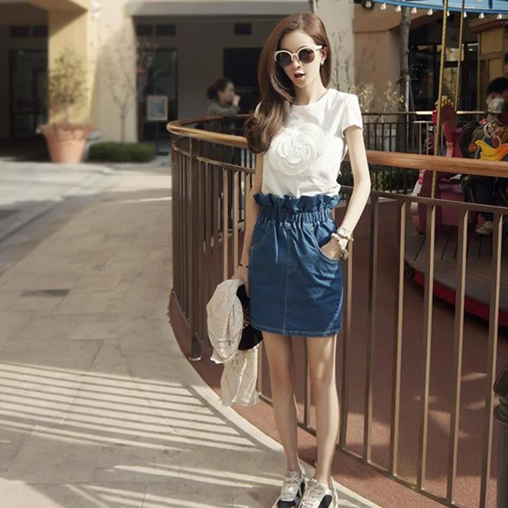 Prevalent Women Summer 3d Camellia Embroidery Luxury T-shirt Ladies Fashion Tops Slim Casual Vetement Female Tee Shirts Prevalent Women Summer 3d Camellia Embroidery Luxury T-shirt Ladies Fashion Tops Slim Casual Vetement Female Tee Shirts