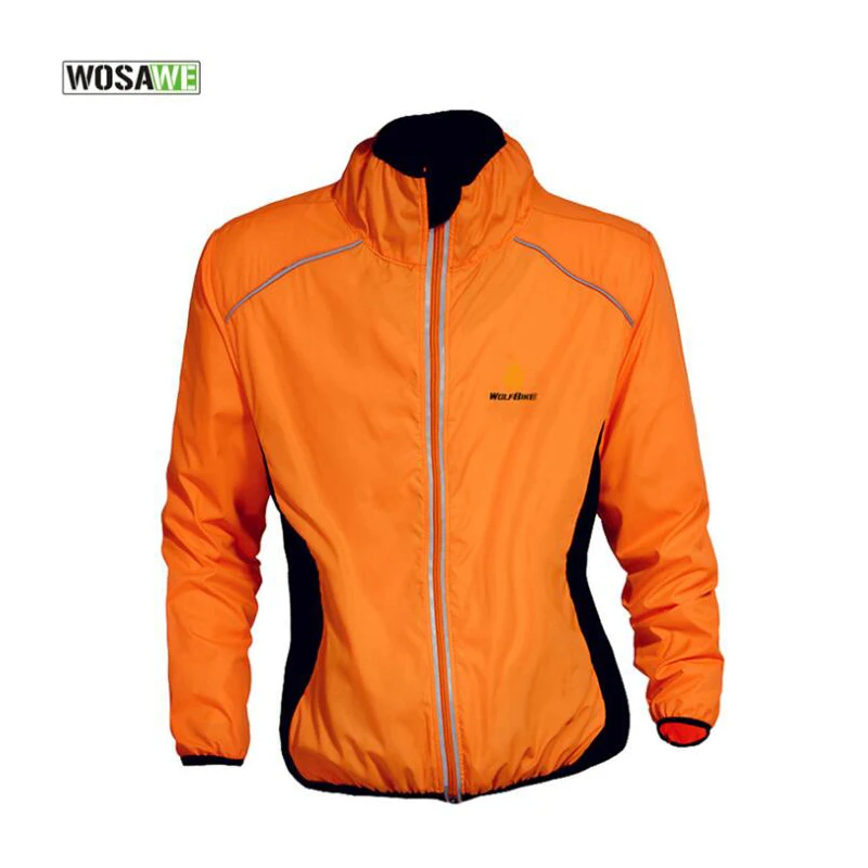 

Windproof Cycling Jackets Cycling Jersey Men Bicycling Riding Waterproof Cycle Clothing Bike Long Sleeve Jersey Wind Coat WOSAWE