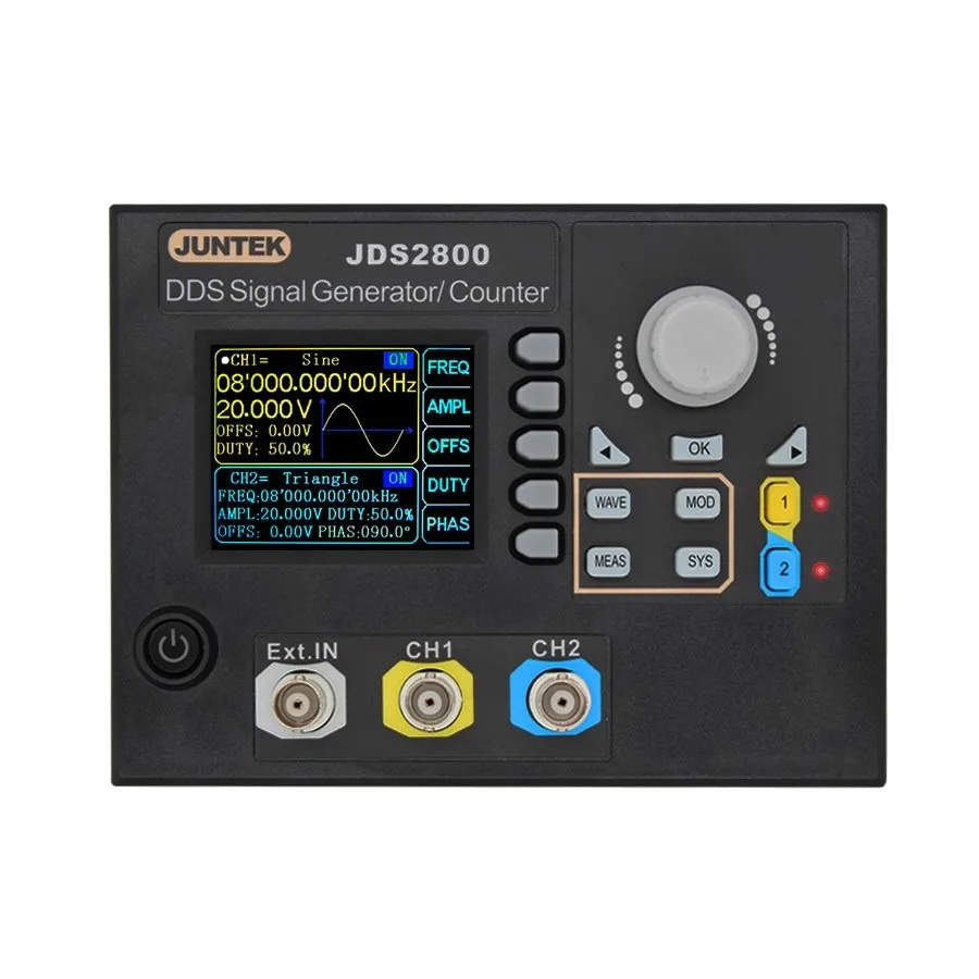 

JDS2800-60M 60MHZ Digital Dual-channel DDS Function Signal Generator Arbitrary Waveform Pulse Signal Generator