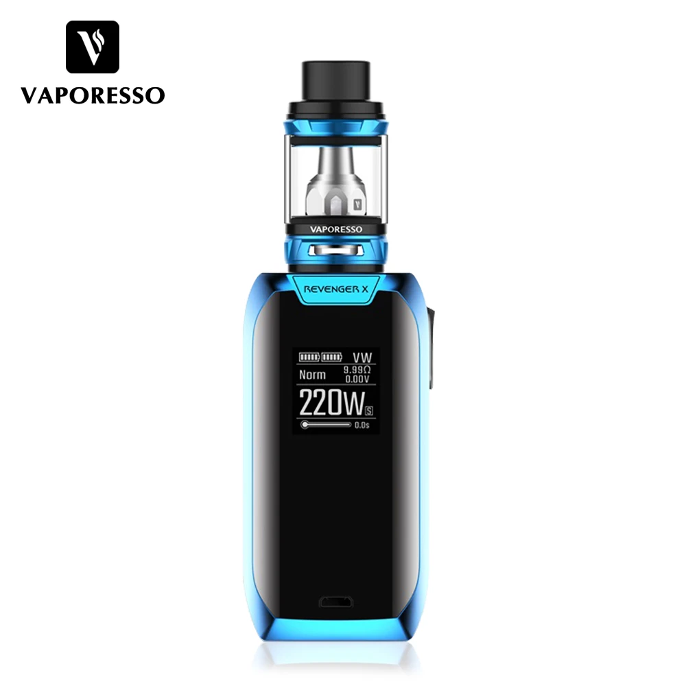 Vaporesso Vape Revenger X комплект 220 Вт с коробкой мод NRG бак 5 мл распылитель GT в сеточку катушка ядро пара электронная сигарета - Цвет: blue full kit