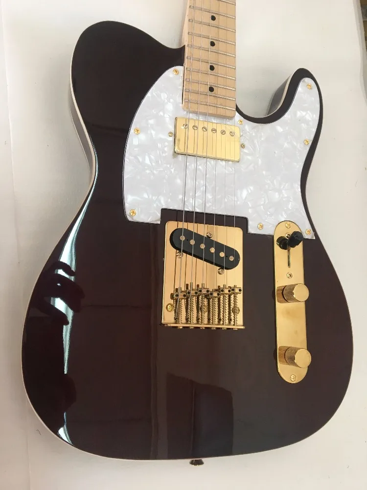 

Electric Guitar/Red Brown Gold Hardware Anmiyue Quality Electric Guitar/Customizable
