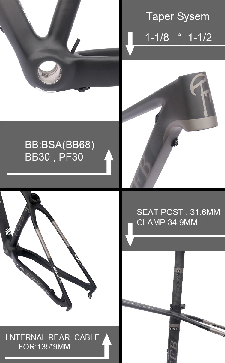Top FCFB bicycle 29er carbon 3K frame Chinese MTB carbon frame 15.5/17/19inch carbon mountain bike frame disc carbon mtb frame BSA 4 Top FCFB bicycle 29er carbon 3K frame Chinese MTB carbon frame 15.5/17/19inch carbon mountain bike frame disc carbon mtb frame BSA 4
