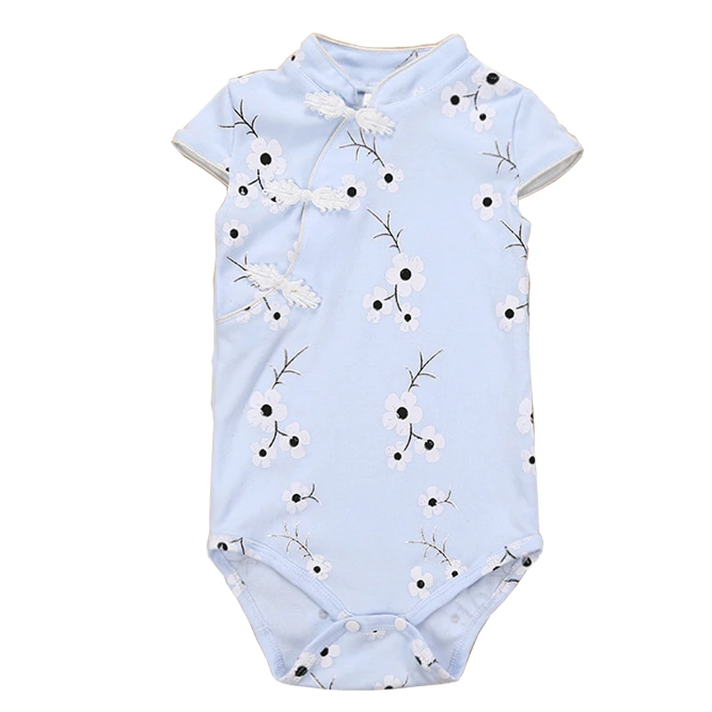 A baby rompers cheongsam baby girl clothes 3