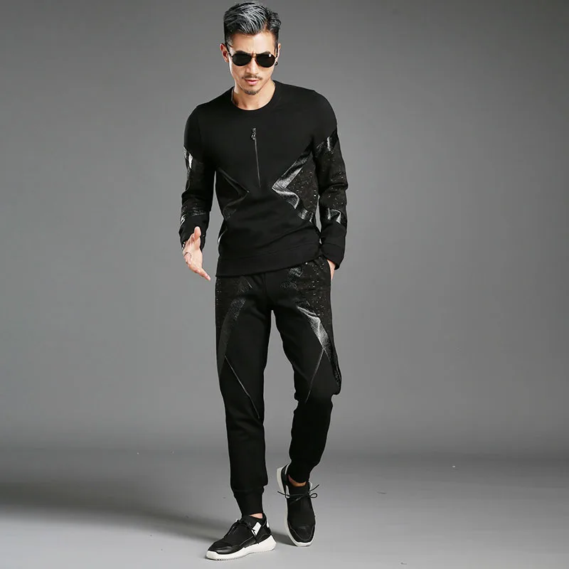Moletom Masculino Men's High end Fashion Personality Sweatshirt Men