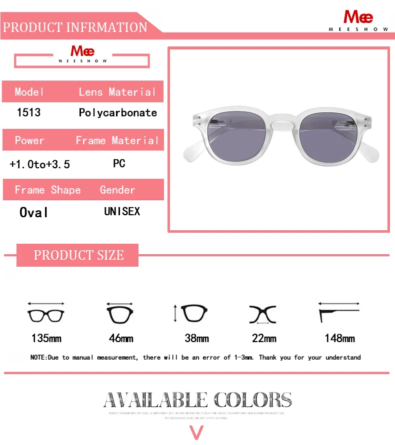 Meeshow очки для чтения, солнцезащитные очки для чтения, качественные очки для мужчин и женщин, солнцезащитные очки с УФ-защитой, Подарочная коробка, lunetes de soleil 1513GP
