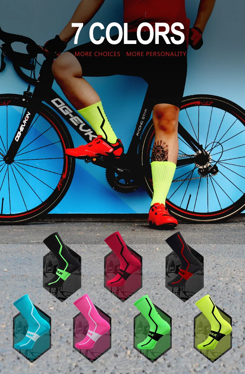 Phmax profissional meias de ciclismo 7 cores