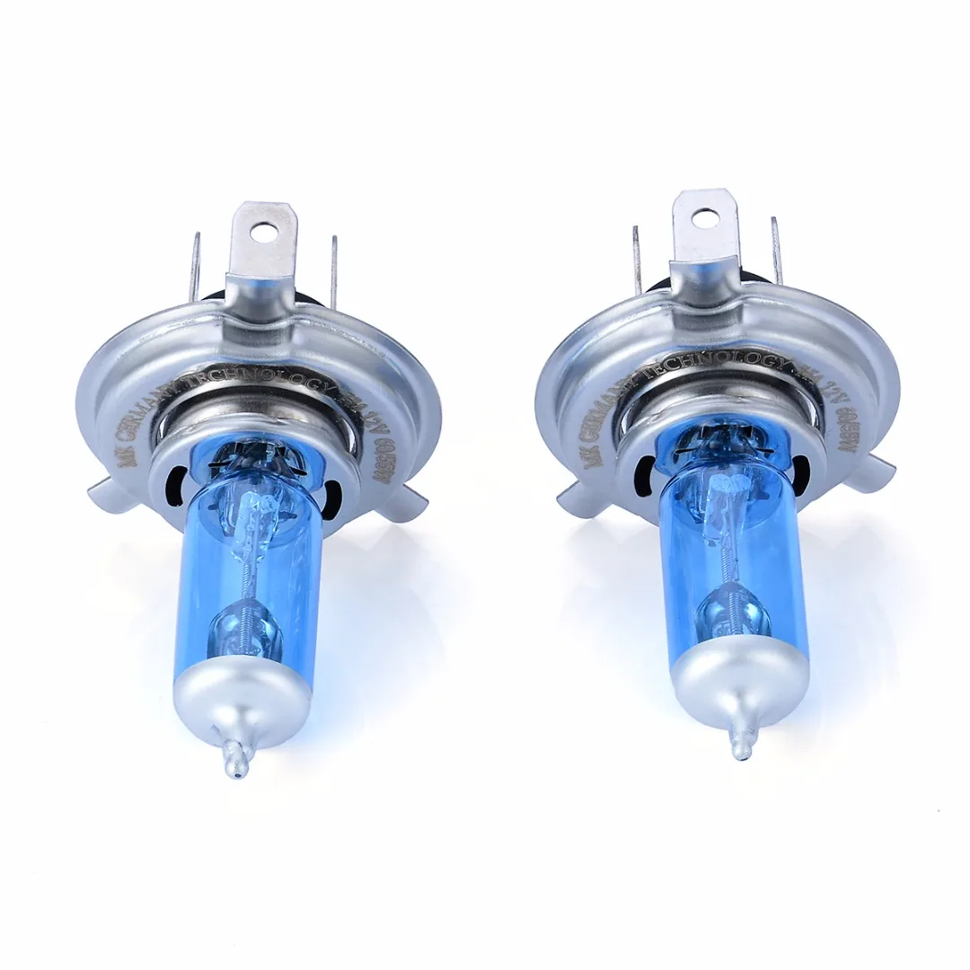 Mayitr 2pcs 12V DC 60/55W H4 Diamond Vision 5000K Super White Car Halogen Headlight Lamp High brightness