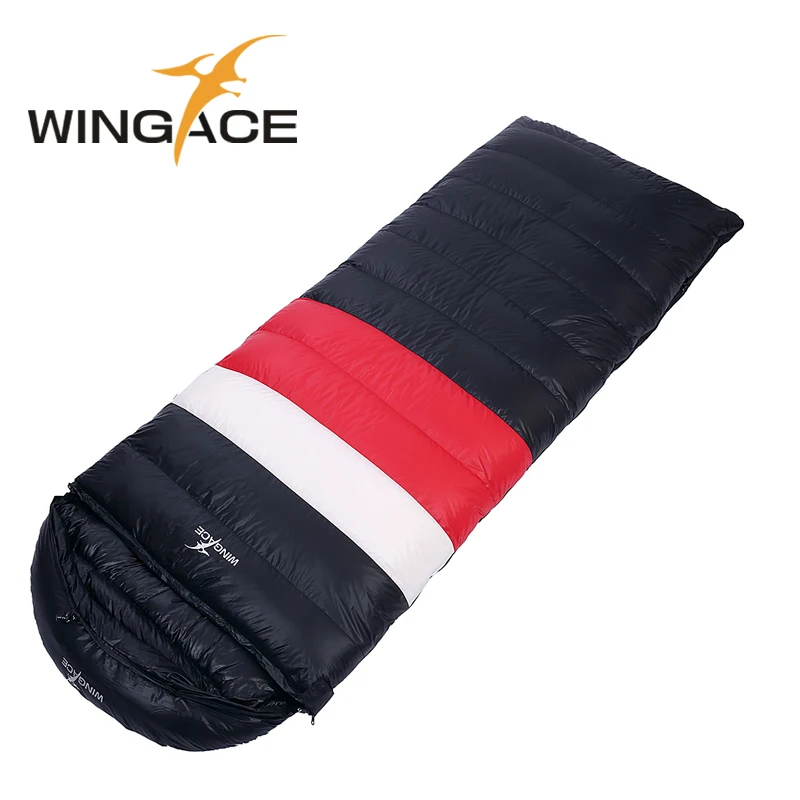 

Fill 3000G camping equipment outdoor winter goose down sleeping bag hiking envelope Adult Sleeping bag schlafsack