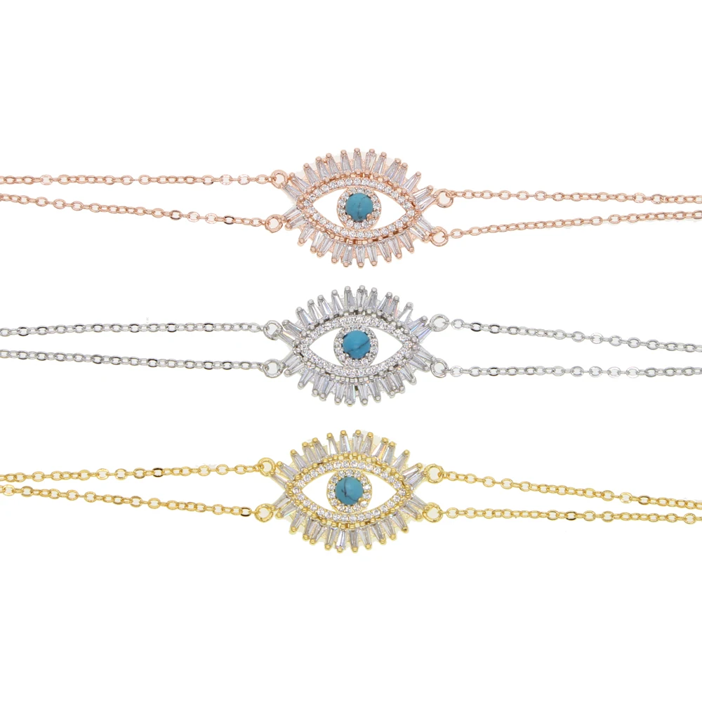 Простой дизайн, Турецкий Дурной глаз, браслет, модный, очаровательный, ручная цепочка, браслеты для женщин, регулируемые браслеты и браслеты, ювелирные изделия