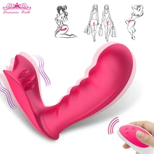 Silicone Vibrating Pantie Dildo Vibrating Massager butterfly C String Wearable toy Clitoral Stimulation Adult Sex Toys for women