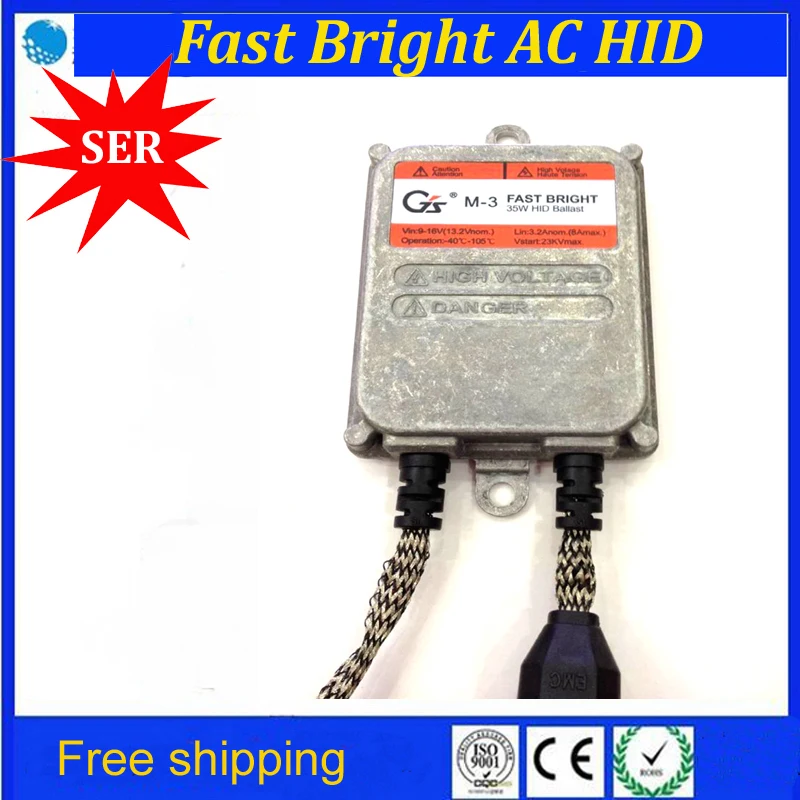 Fast Bright HID Ballast 35W Fast Start GS M 3 AC Slim Xenon HID BALLAST