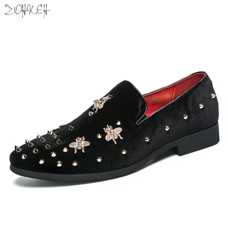 

Big Size Men Shoes Rivets Men Loafers Comfortable Casual Shoes Men Luxury Fashion Wedding Party Shoes Men Flats Chaussure Homme