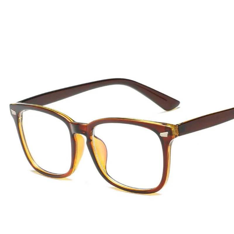 Винтажные квадратные очки для женщин и мужчин модные очки с оправой анти-радиационные компьютерные очки - Цвет оправы: tea