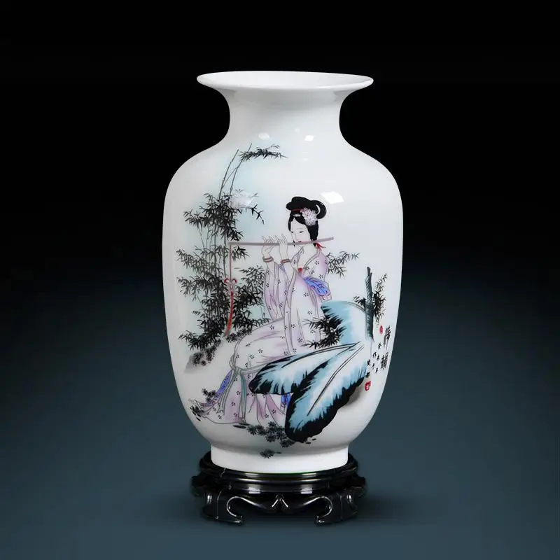 Цзиндэчжэнь керамическая ваза Бытовая декоративная ваза для цветов тв шкаф винный шкаф маленький ремесленный фарфор керамическая ваза - Цвет: 17