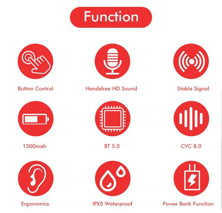 F9 наушники вкладыши TWS с Водонепроницаемый Bluetooth 5 0 Беспроводной в ухо бас стерео