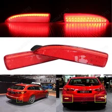 2 pcs LED Rear Bumper Reflector Brake Stop Light Mazda6 Atenza Mazda2 DY Mazda 3 Axela (CA240)