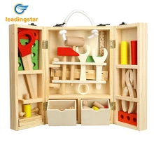 RCtown дети деревянный ящик с инструментами комплект строительные игрушки, деревянные игрушки для детей ролевые игры для детей Набор игрушечных инструментов zk30