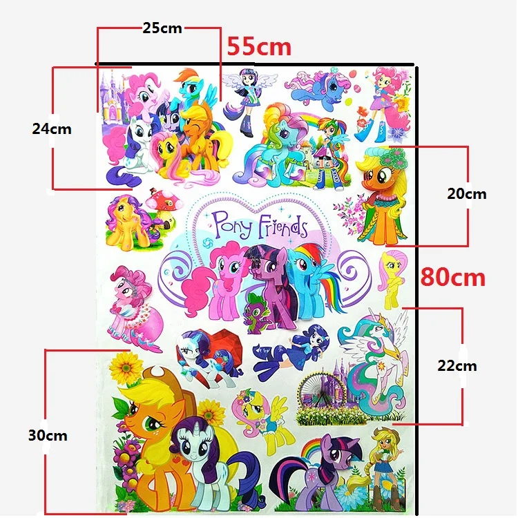EWAYS 5D My Cute Little Poni наклейка на стену инструмент для украшения комнаты в гостиной