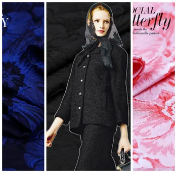 

Free shipping! Dyed jacquard fabric autumn and winter crisp dress jacket diy fabrics wholesale high quality jacquard cloth