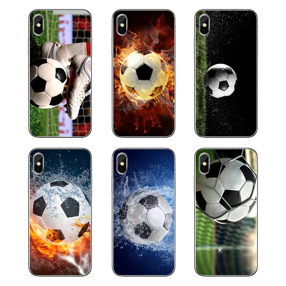 

For Huawei Honor 8 8C 8X 9 10 7A 7C Mate 10 20 Lite Pro P Smart Plus Sport Hobby Fire Football Soccer Ball Silicone Phone Covers