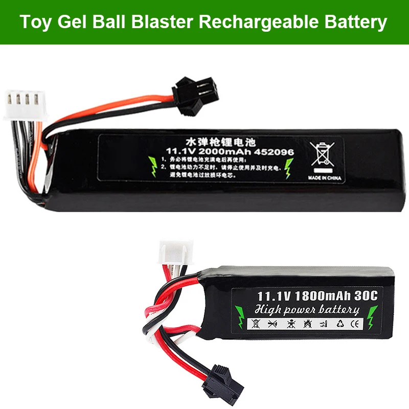 ZhenDuo Toys 11 1 V 1800mAh 2000mAh 7 4 30C батарея для гелевого шарика бластерный игрушечный