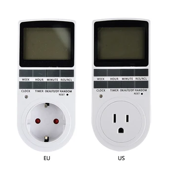 

Digital LCD Display 7 Day 24 Hour Electrical Sockets Timer Switch Socket EU US Plug-in Programable