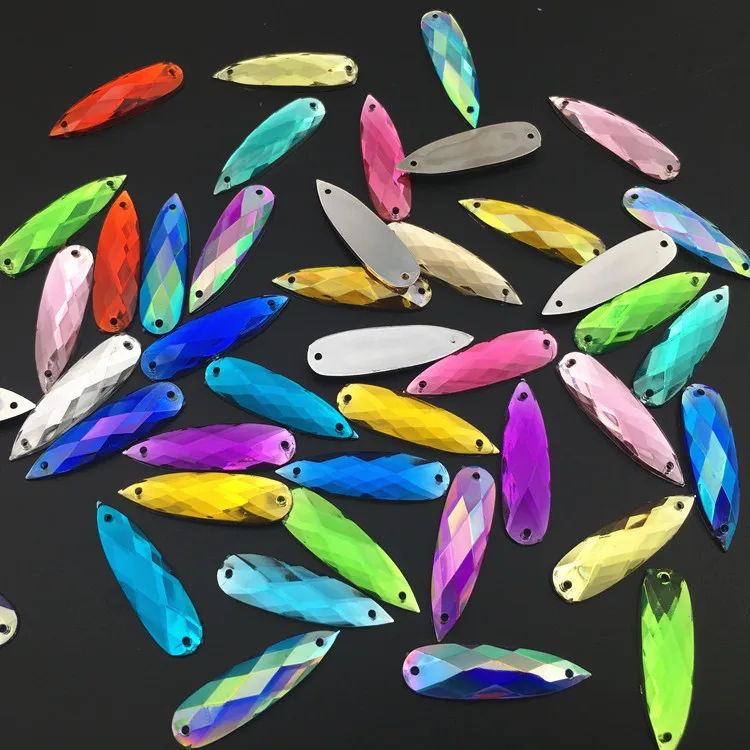 

Big Size 8x28mm Teardrop Sew On Rhinestone Acrylic Sew-on Flat Back Pear Sewing Stone Gems More Colors For Clothes Wedding