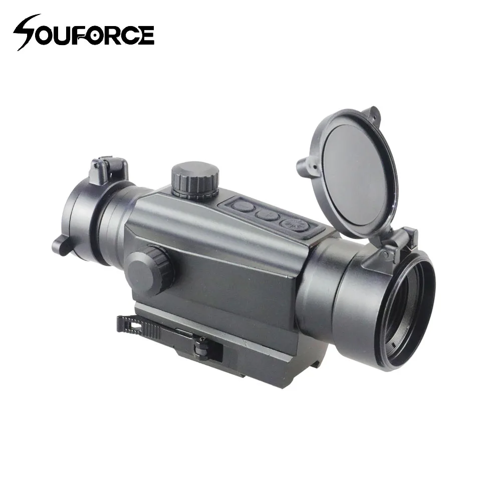 1X30 Optics Red Sight Optical Scope Single Point Dotted Line Red Coating QD Waterproof Riflescope for Airsoft Hunting Rifle