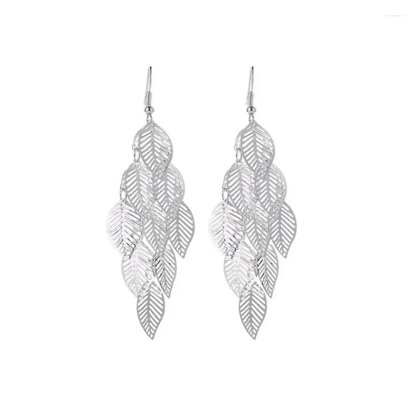

2019 Drop Earrings Women Small Fragrance Multi-layer Hollow Leaves Stud Earrings Wild Sweet Jewelry Earrings Pendientes