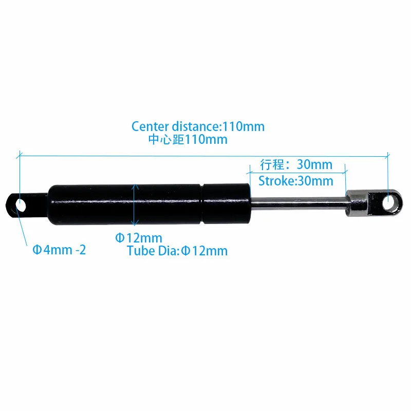 Мини газовая пружинная распорка демпфер 3 кг/30N 6 кг/60N силы 12 мм* 30 мм M4 для буфера, авто для двери багажника автомобиля коробка