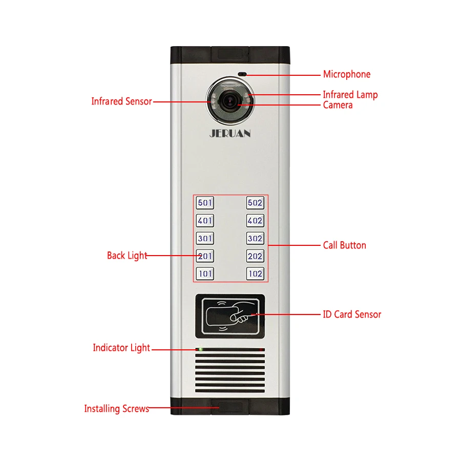 Video Intercom Jeruan Wohnung 9 Zoll Farbe Tft Video Tür Sprechanlage Zugang 700tvl Kamera Hause Tor Eintrag Security Kit Für 8 Familien