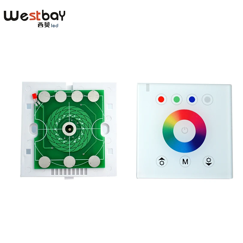 RGBW LED контроллер Новый кристалл сенсорный выключатель настенный переключатель
