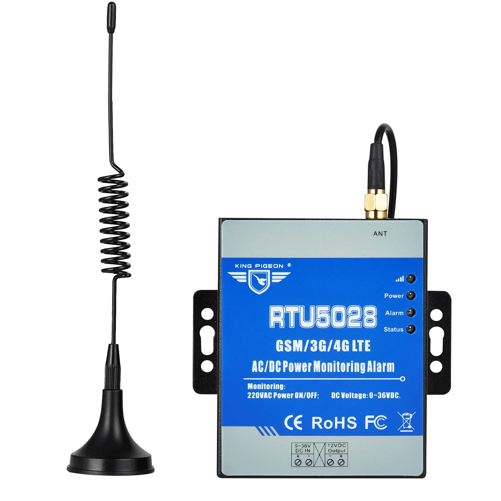 Wireless GSM 3G 4G Power Failure/Recover Alarm System with 1 output for siren sound Supports Modbus TCP RTU5028