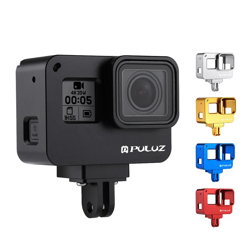 

PULUZ For GoPro NEW HERO/HERO7 Black /6 /5 Housing Shell Case CNC Aluminum Alloy Protective Cage & Insurance Frame