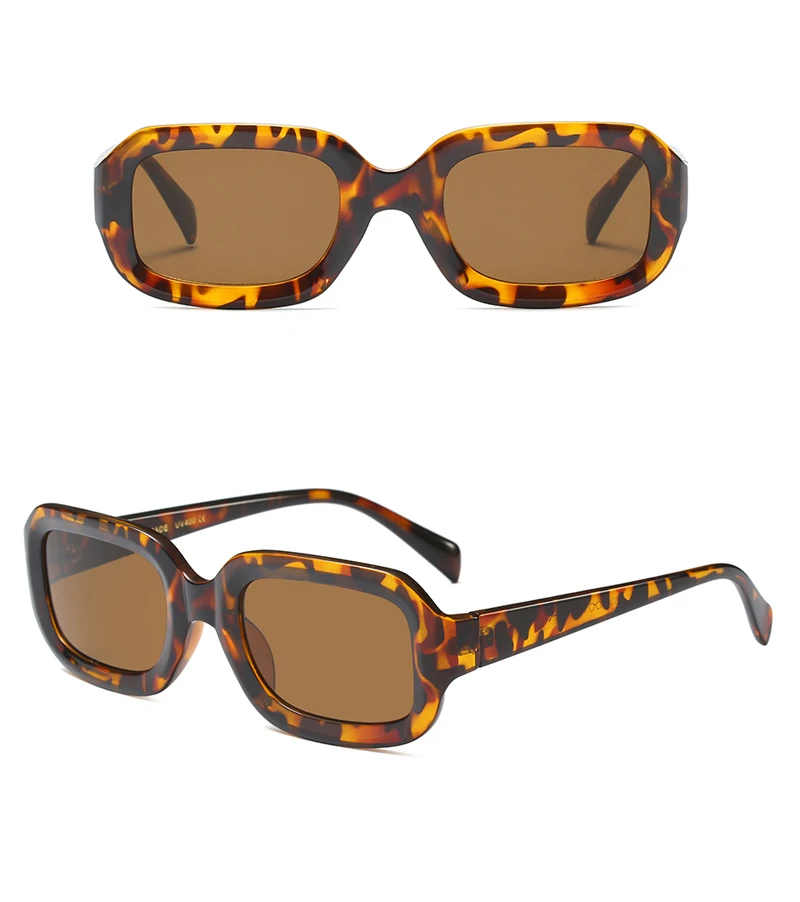 Kachawoo, черные прямоугольные солнцезащитные очки для мужчин, брендовые дизайнерские леопардовые Модные женские солнцезащитные очки для женщин, летние UV400