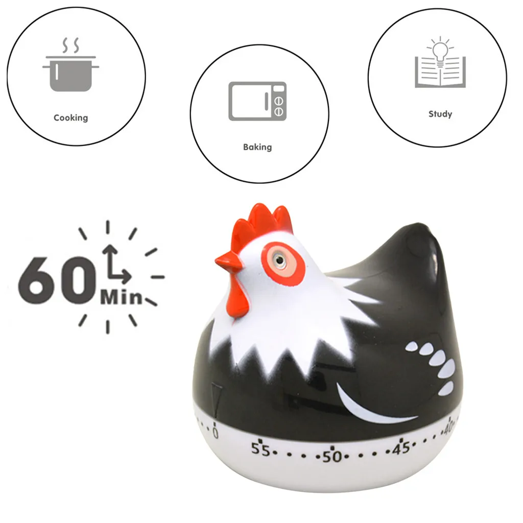 our cherish Cartoon Mechanical Kitchen Timer Game Count Down Counter Alarm Cooking Tool 60m Turn counter-clockwise#newy20