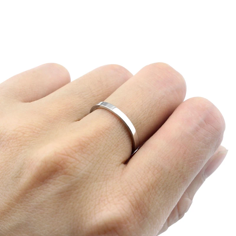 

New Fashion Super Fine Smooth Steel Titanium Ring Top Quality Sample Rose Gold Stainless Loves Friends Rings Jewelry