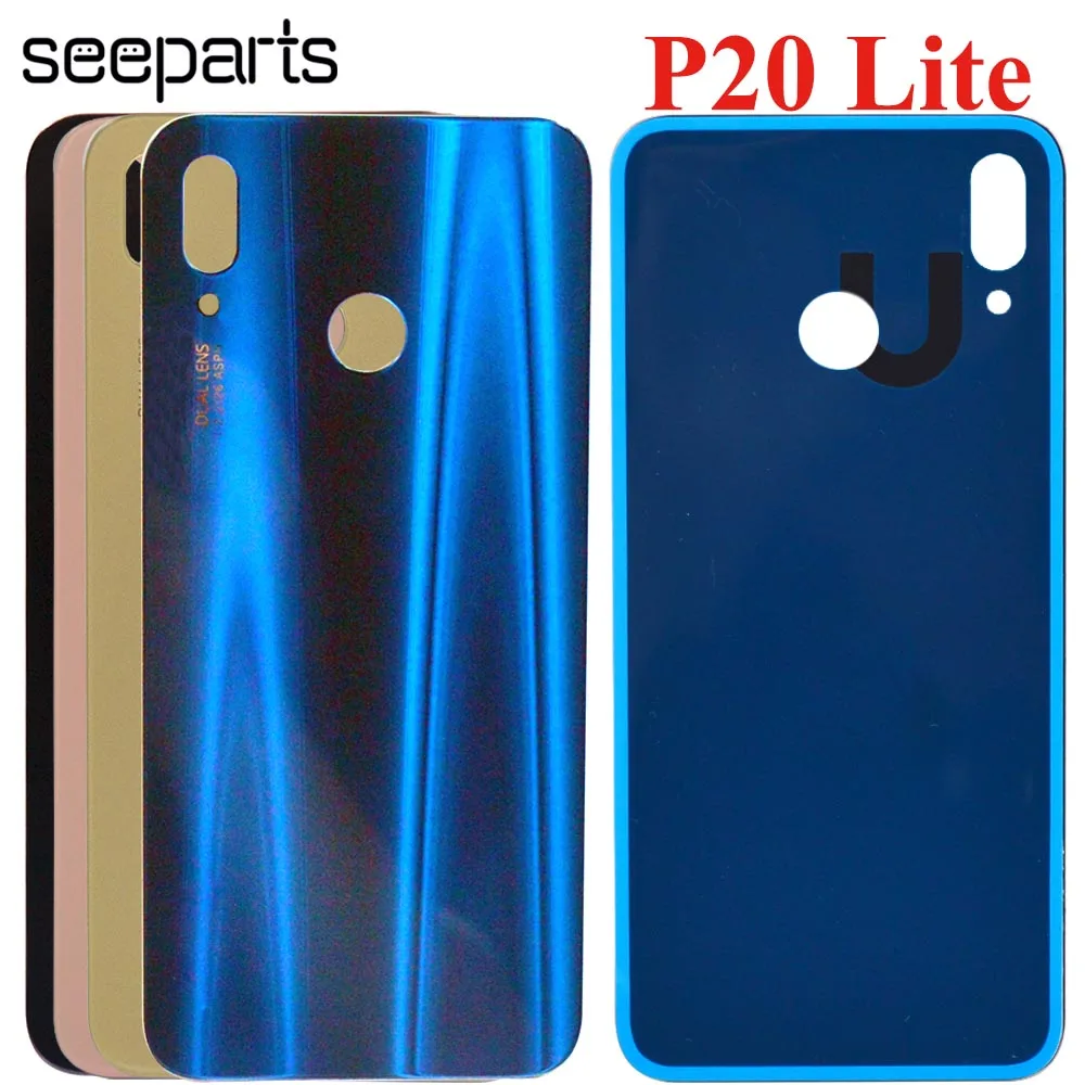 

Huawei Nova 3e P20 Lite Back Battery Cover Rear Door Housing Case Glass Panel Replacement For Huawei P20 Lite Battery Cover