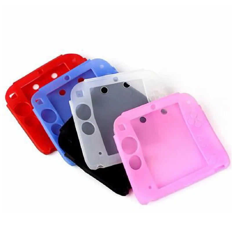 Разноцветный Мягкий силиконовый чехол для nintendo 2DS, защитный чехол, мягкий гелевый резиновый чехол для 2DS, аксессуары для игровой консоли