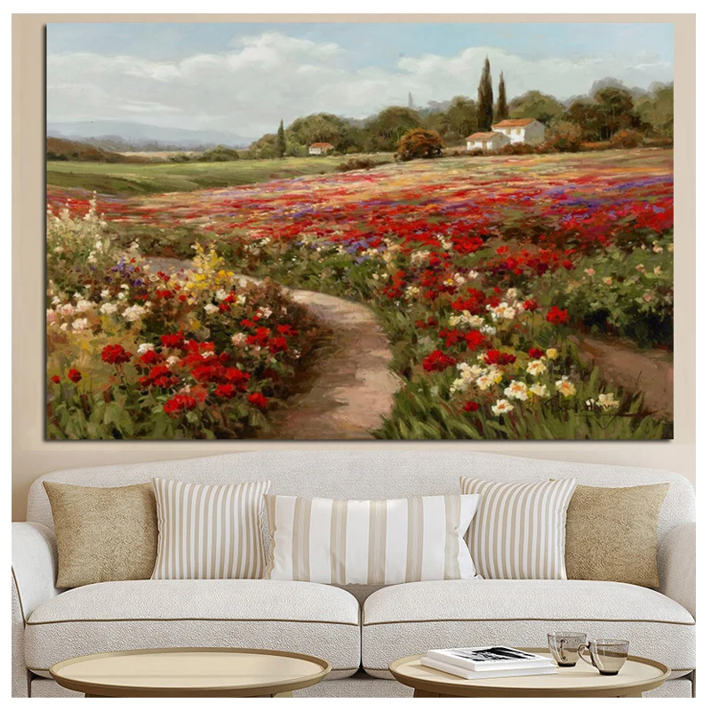 

Full square 5d Diamond Painting Big Size Claude Monet Poplars Poppy fields Embroidery with Diamonds Cross Stitch JS4345