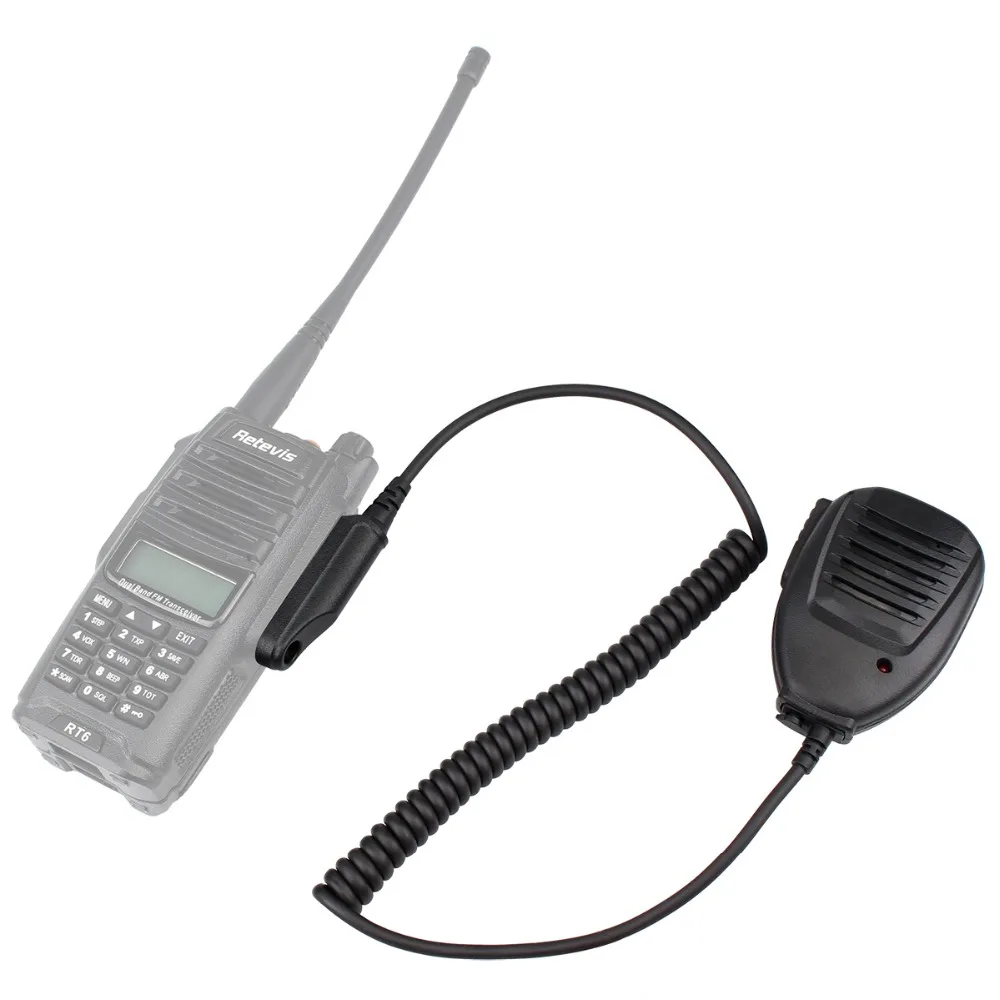 Светодиодный микрофон с моноразъемом 3 5 мм для рации Retevis RT6 J9114M|radio accessories|speaker