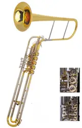 Eb/F Cimbasso 5 клапаны поворотные триггер с Foambody случай профессионального медный музыкальных инструментов